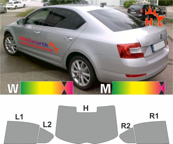 SKODA Octavia III Fließheck ab 2012 passende Tönungsfolie