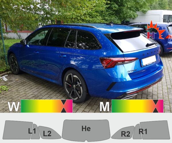 SKODA Octavia IV Kombi passgenaue Tönungsfolie