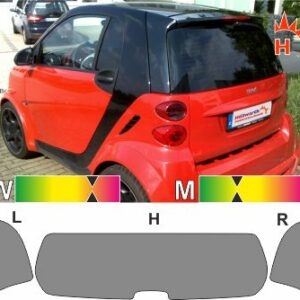 SMART Fortwo 451 2007 bis 2014 passende Tönungsfolie