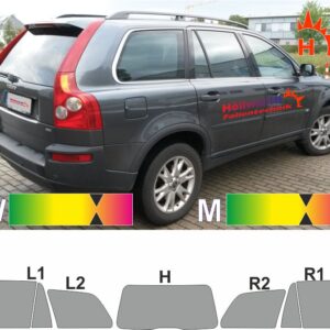 VOLVO XC90 2002 bis 2014 ohne Scheibenantennen passende Tönungsfolie