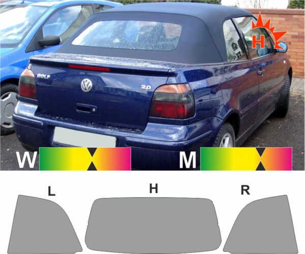 VW Golf IV Cabriolet 1997 bis 2006 passende Tönungsfolie