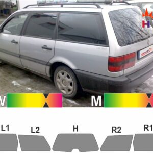 VW Passat Variant B4 1993 bis 1997 passgenaue Tönungsfolie