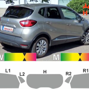 RENAULT Captur I 2013 bis 2019 passende Tönungsfolie