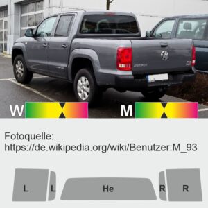 VW Amarok I passgenaue Tönungsfolie